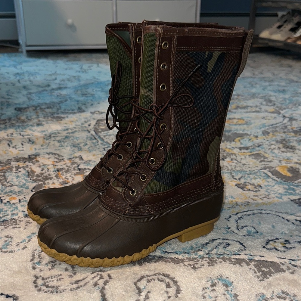 L.L. Bean Brown and Camouflage Men's Boots